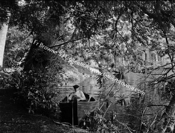 DIANA KENNEDY IN BOAT ON LAKE